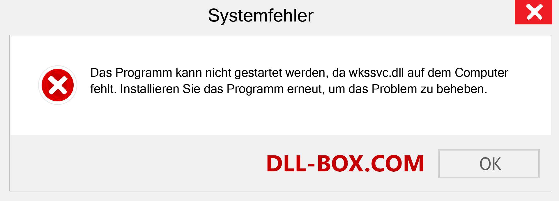 wkssvc.dll-Datei fehlt?. Download für Windows 7, 8, 10 - Fix wkssvc dll Missing Error unter Windows, Fotos, Bildern